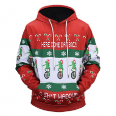 Christmas Personality Fashion 3D Printing Loose Hoodies Men's Casual Long Sleeves Sweatershirt