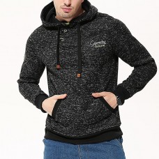 JACK CORDEE Double Zip Up Men's Sports Fleece Hoodies Casual Solid Color Long Sleeve Hoodies